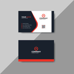 Modern and creative rounded curve shape  premium business card template