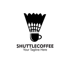 shuttlecoffee logo design concept