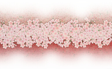 レトロ桜ヨコナガ和風素材　うすべに&桃