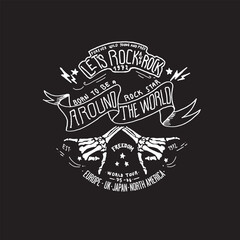 rock and punk illustration font for print - 575278701