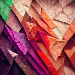 abstract background in origami style. 3d illustration