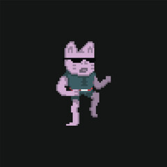 illustration vector graphic of pixel art character, good for your project and game.