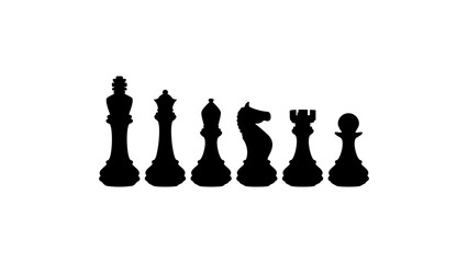 Silhouettes of chess pieces