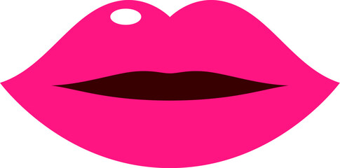 Red lips vector icon