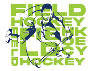 Hockey player illustration