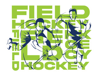 Hockey player illustration