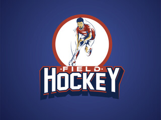 Fototapeta premium Hockey player illustration