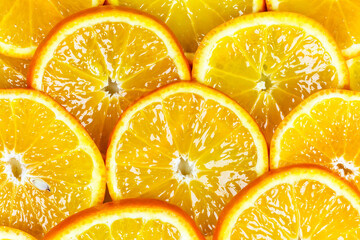 The Mandarin slices stacked on top of each whole image