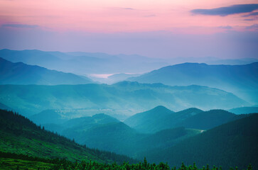 Amazing mountain sunrise