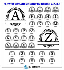 Wreath Monogram Design