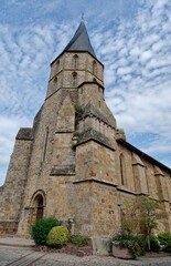 Fototapeta na wymiar Église Saint-Sauveur de Rochechouart, Haute-Vienne, Parc Naturel Régional Périgord Limousin⁩, ⁨France⁩