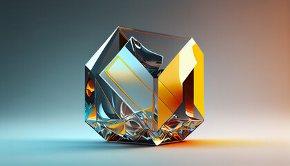 Geometric Glass Sculpture