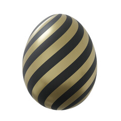 Easter Egg 3D Illustration. Painted Egg for Easter day.
