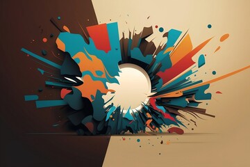 abstract background, wallpaper, Fukny collors explosion, graphic