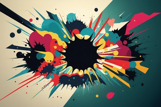 abstract background, wallpaper, Fukny collors explosion, graphic 