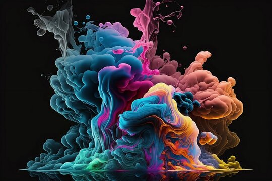 Illustration colorful motion wavy background, HD