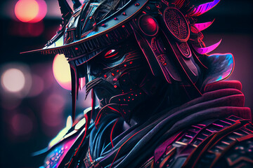 ronin portrait in anime style AI-generated illustration - 575290523