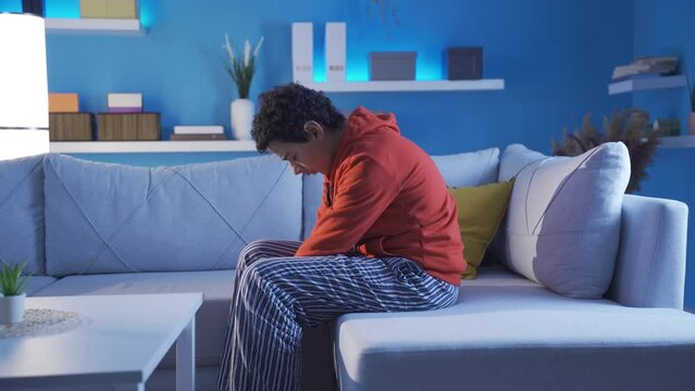 Sad and unhappy boy crying. Disappointment.
The boy who feels helpless and powerless at home is crying, depressed and sad.
