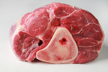 Raw cross-cut of veal shank