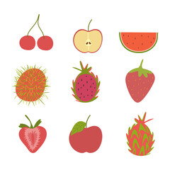 set of fruits