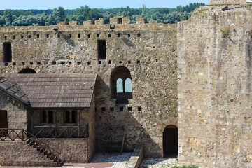 Fototapeta premium The Smederevo Fortress, medieval fortified city in Smederevo, Serbia.