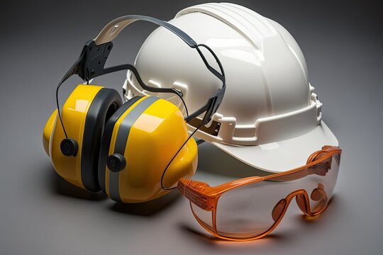 Occupational safety and health equipment, safety goggles, earplugs for construction sites, hard hats for construction workers, etc. Generative AI