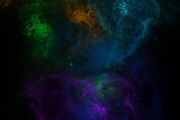 Fototapeta na wymiar Nebula Cosmic Cosmos Space Background Colorful Magical Mystical Dark