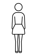 Modern man icon pictogram. Bathroom Sign. Outline style vector illustration