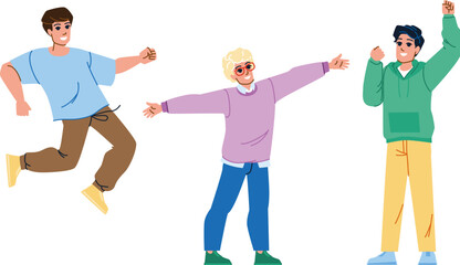 happy teenager male vector