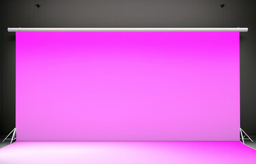 Abstract pink and gradient light background with studio backdrops. Blank display or clean room for showing product. Realistic 3D render.