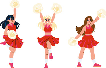 cheerleader girl vector