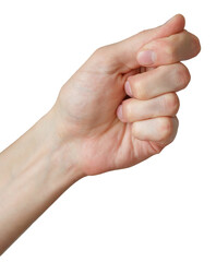male hand holding or giving something. Gesture and sign