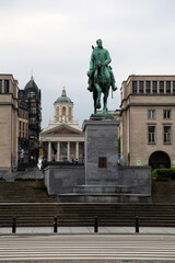 Fototapeta na wymiar Statue of HM King Albert I in Brussels
