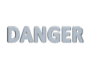 Danger text effect 3d rendering vector illustration