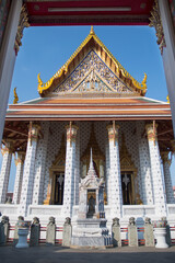 Obraz na płótnie Canvas View of the Ordination Hall in Wat Arun