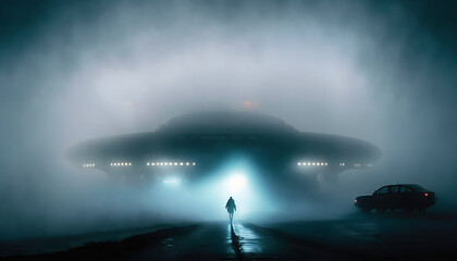 Flying saucer abduction, Generative AI