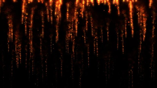 Red Hot Exploded  Lava Falling Footage Animated on Black Screen 