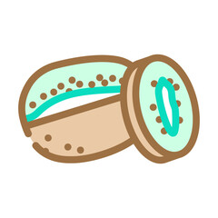 kiwi ripe color icon vector illustration