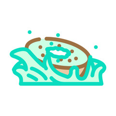 juice kiwi splash color icon vector illustration