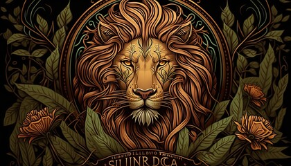 Majestic lion pride artwork, generative ai