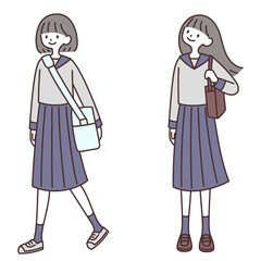 セーラー服の女性