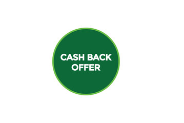 cash back offer button vectors.sign label speech bubble cash back offer
