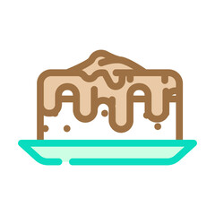 Fototapeta premium delicious chocolate candy food color icon vector illustration