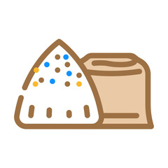 confection chocolate candy food color icon vector illustration