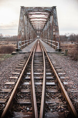 Old metal railway bridge