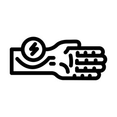 wrist pain body ache line icon vector illustration