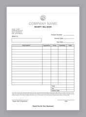 Obraz premium Simple invoice design template
