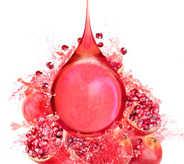 pomegranate serum oil, pomegranate background