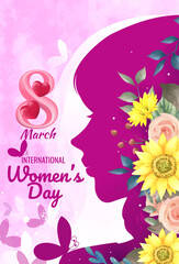 Happy Women's day Poster Design for Vector