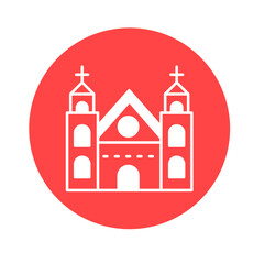 Church Vector Icon which can easily modify
